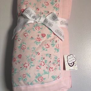 Little me fanciful flowers stroller blanket NWT